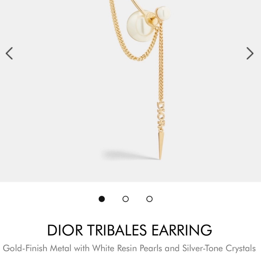 NWT- Dior single ear crawler Pearl Earring - Picture 2 of 5